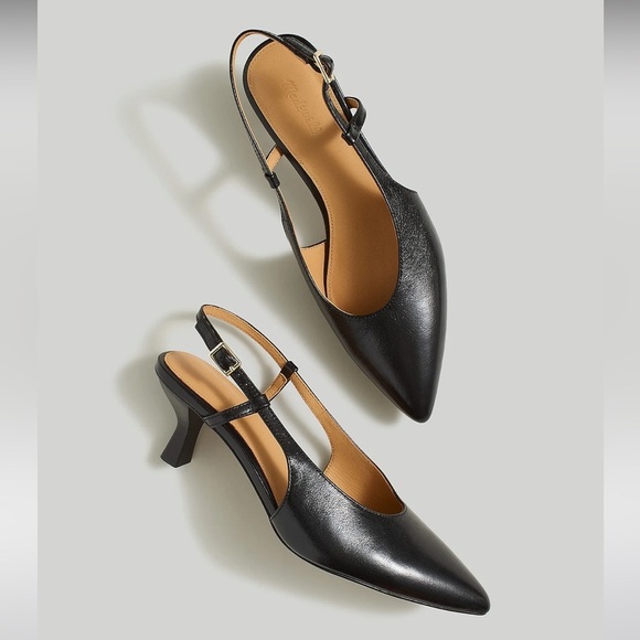 Madewell used The Debbie Slingback Pumps heels shoes black NO289 - Picture 1 of 5